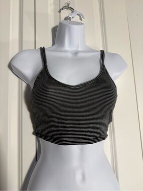 BDG Black & White Striped V-Neck Bralette